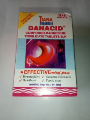 Danacid (compound Magnessium Trisilicate) 12x8