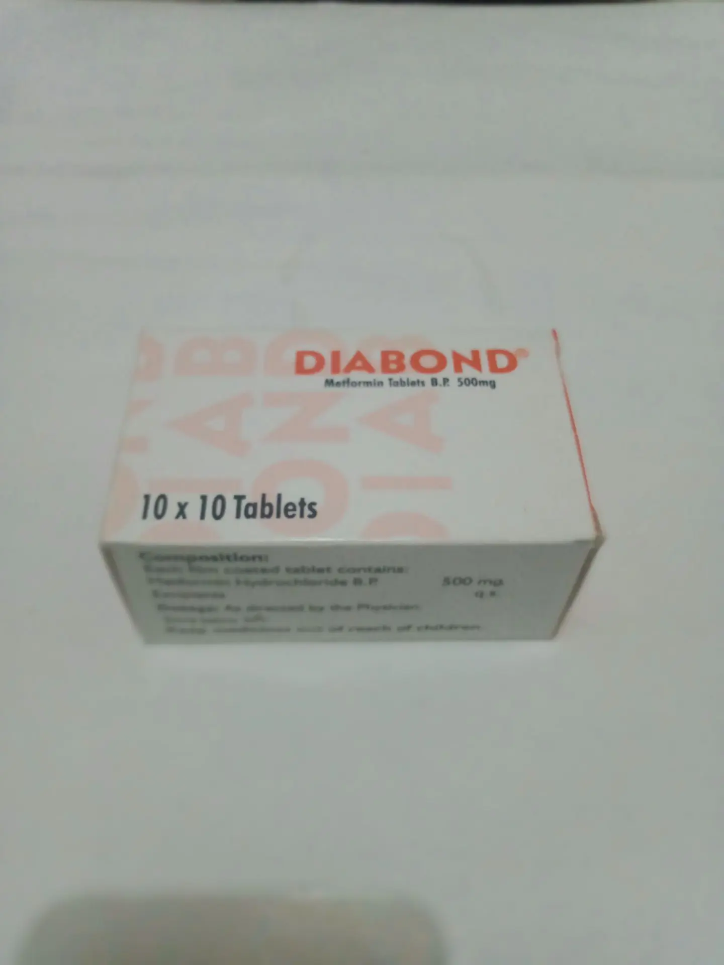 Diabond 500mg Tablet (metformin)