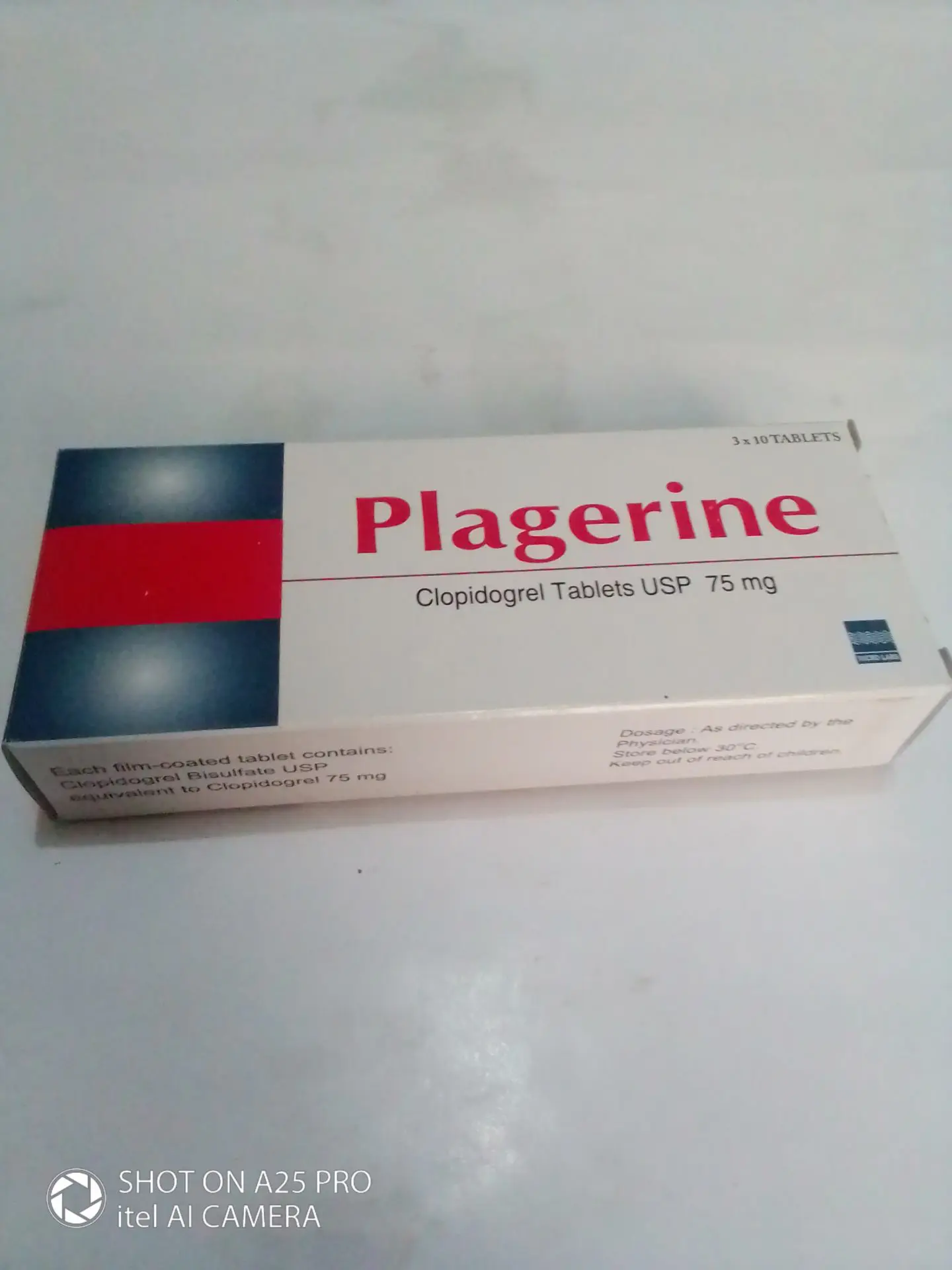 Plagerine 75mg Tablet (clopidogrel)